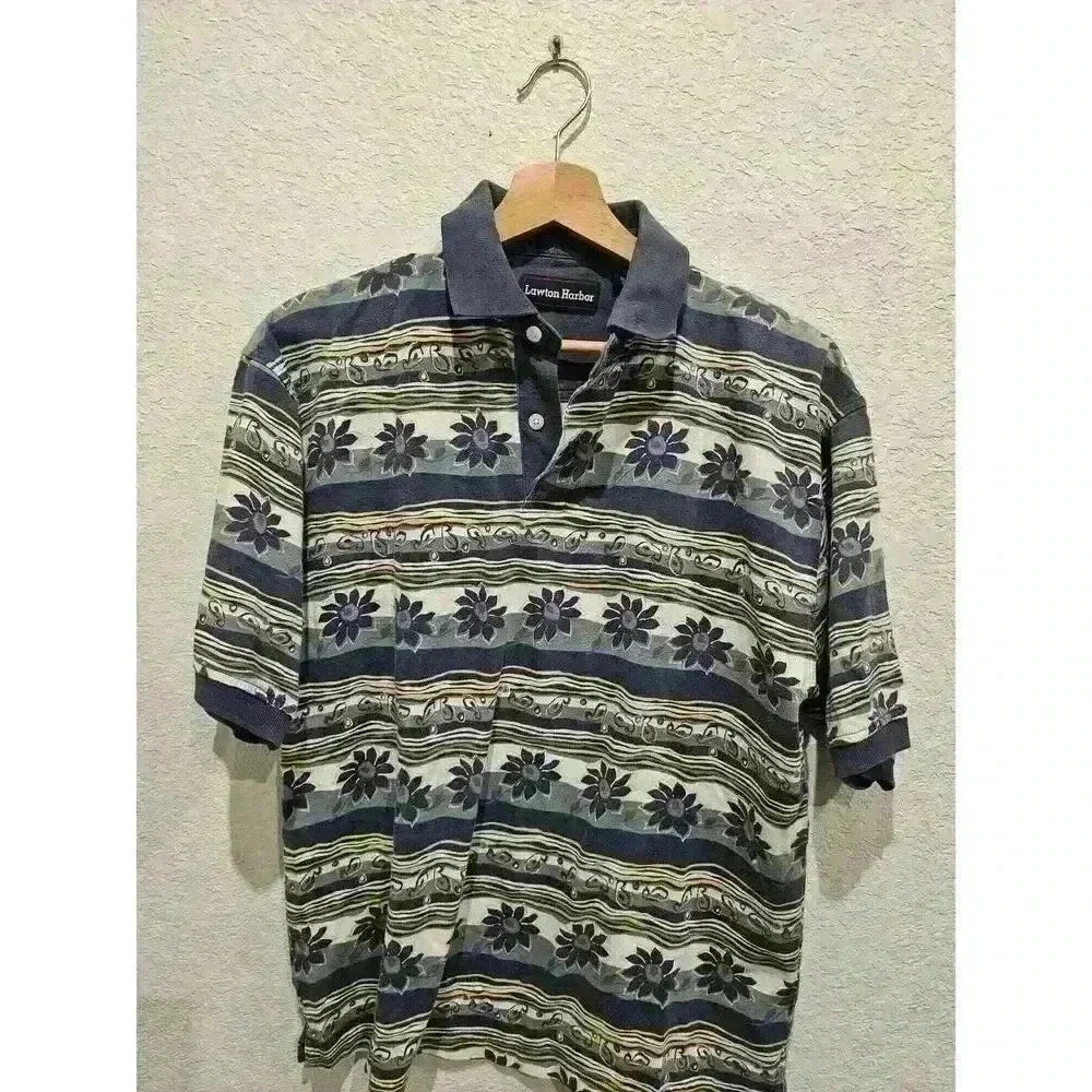 Vintage Lawton Harbor Polo shirt mens small